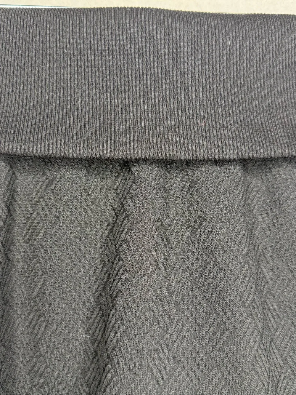 Alo Yoga Doubles Black Fold-Over Womens Skort Size Medium